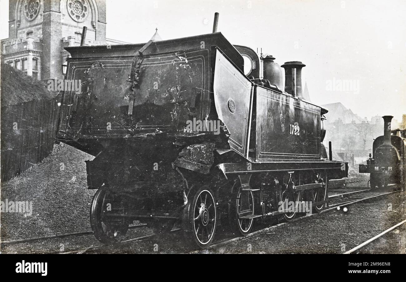 Railway disaster engine no 1722 Stock Photo