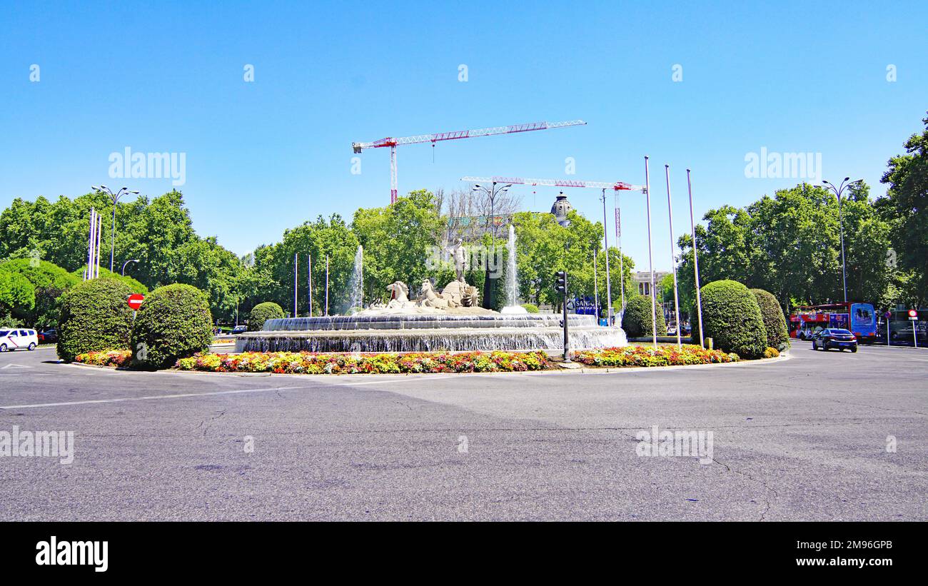 Neptune Fountain in Madrid, Spain, Europe Stock Photo Alamy