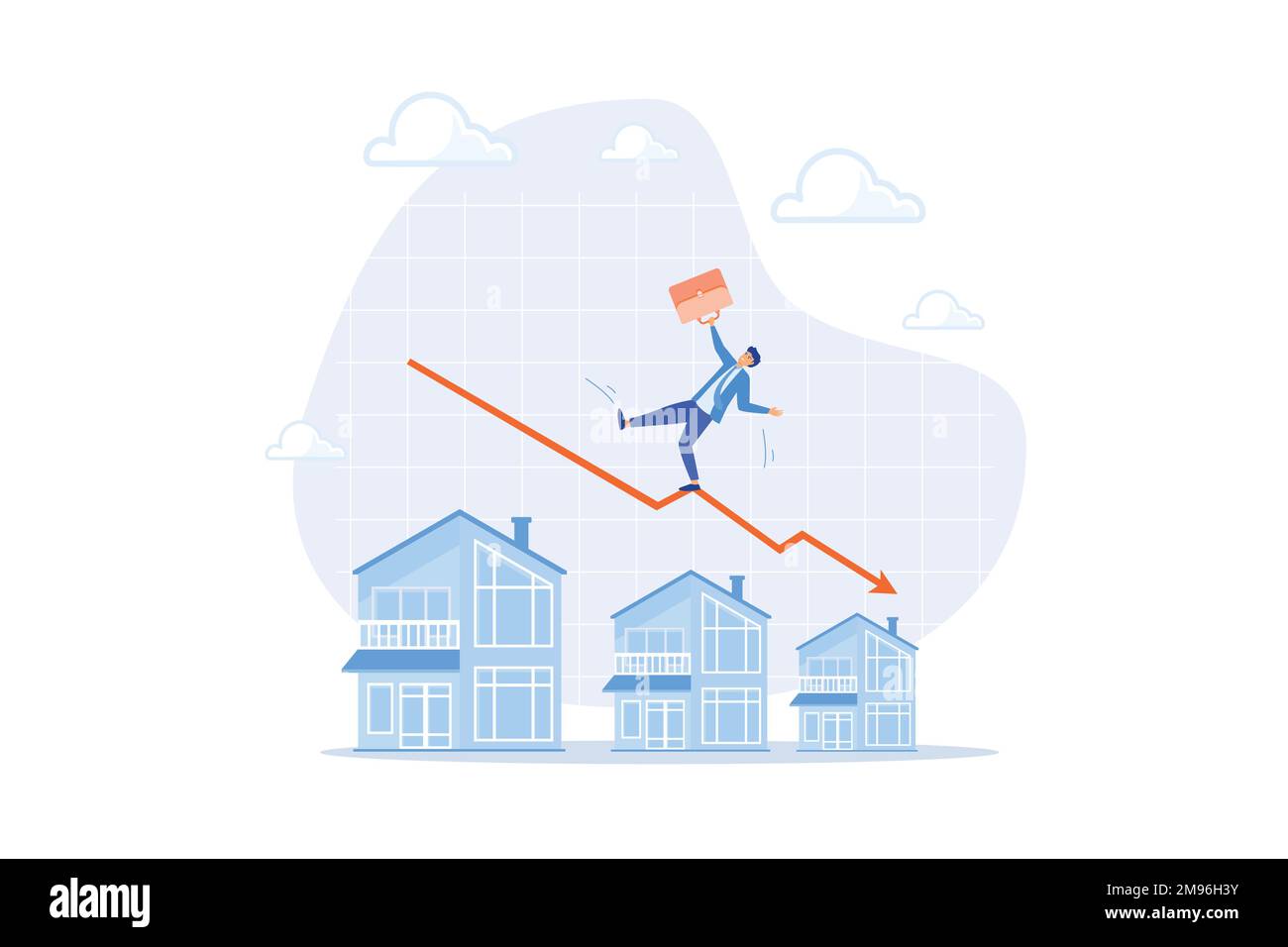 Housing market crash Stock Vector Images Alamy