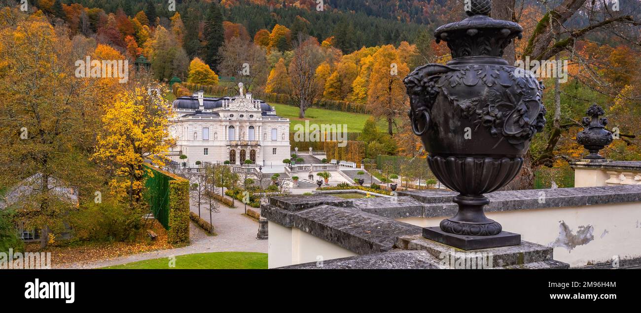 Linderhof Palace, 19th Century Rococo Style, Oberammergau, Bavaria ...