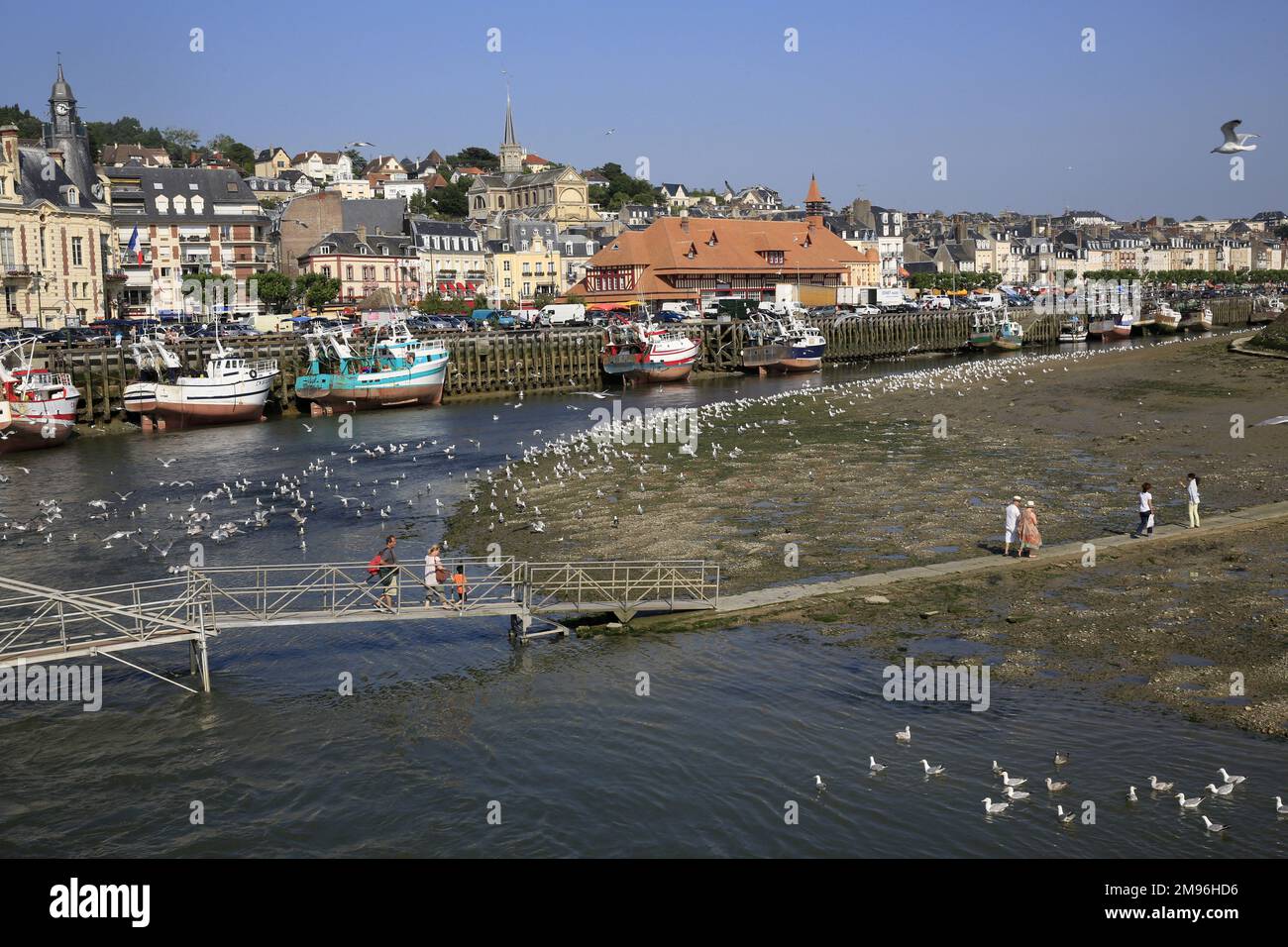 Port. Low tide. Trouville-sur-Mer. Calvados. Basse-Normandie. France. Europe. Stock Photo