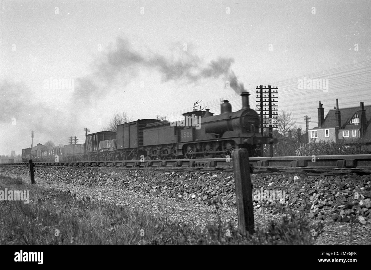Two Freight Trains Black And White Stock Photos Images, 43% OFF