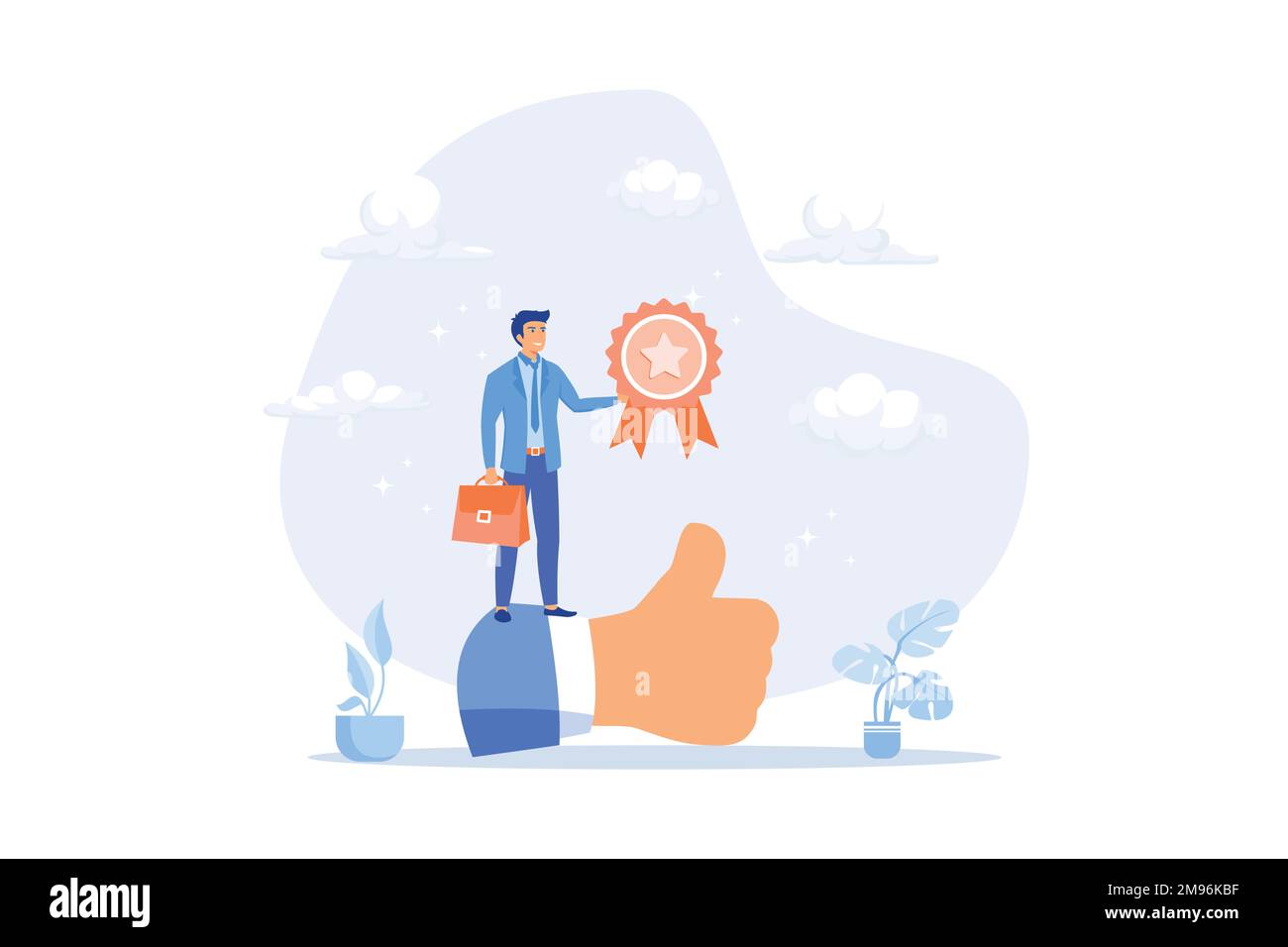 Employee of the month, great manager or success staff winning award