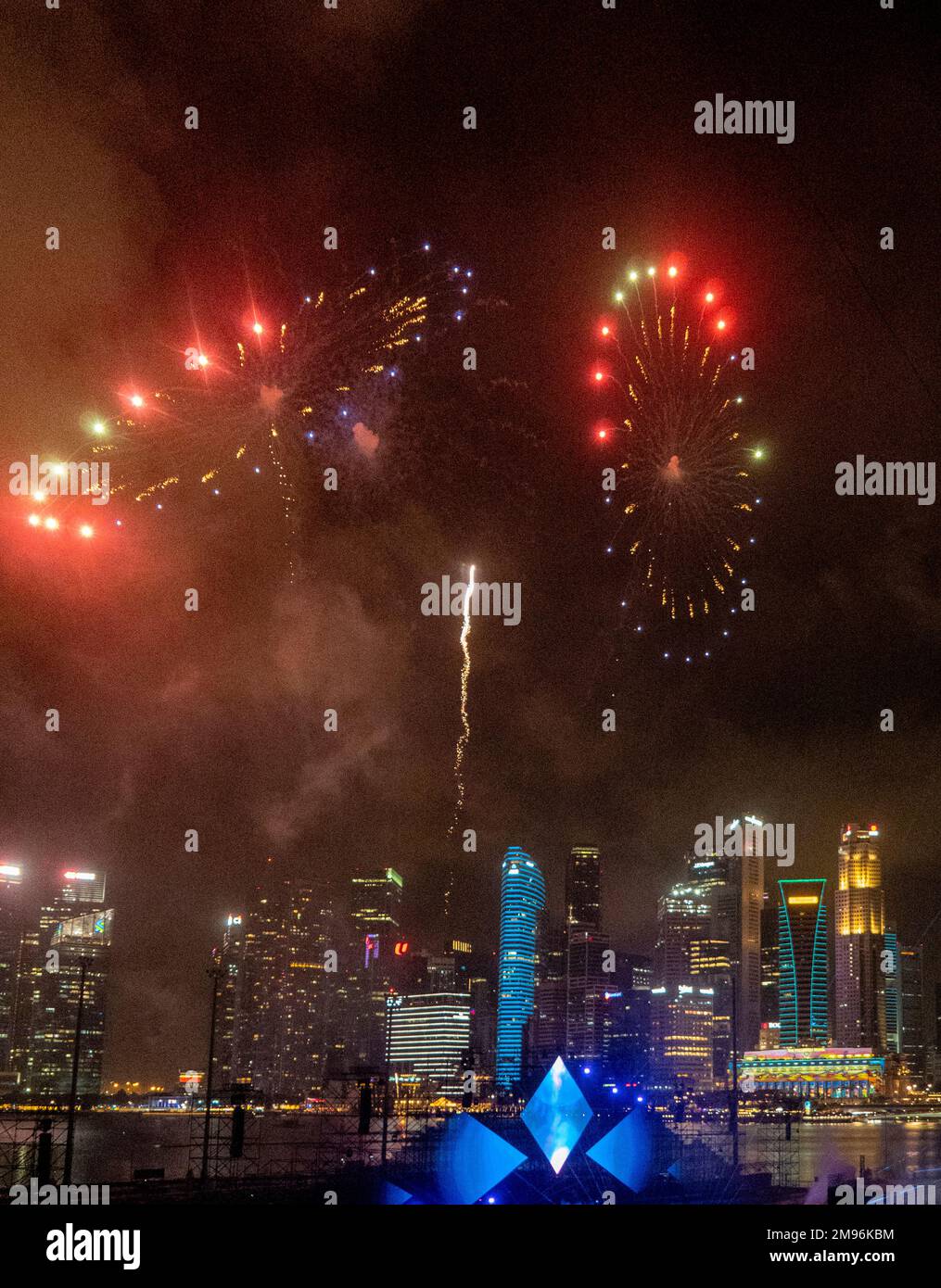 Fireworks celebrations New Years Eve 2022 at Marina Bay Singapore Stock Photo Alamy