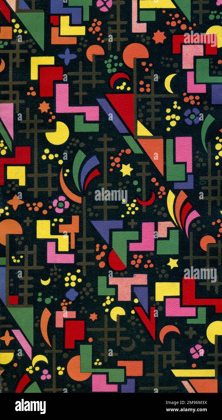 Wrapping Paper Sample Design brightly coloured geometrical shapes on