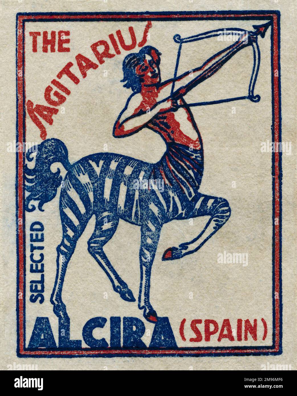 Fruit Label The Sagitarius brand, from Alcira, Valencia, Spain