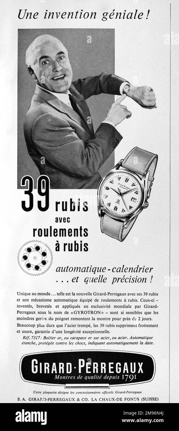 La Cote des Montres : Montres Girard-Perregaud Vintage 1945 Le