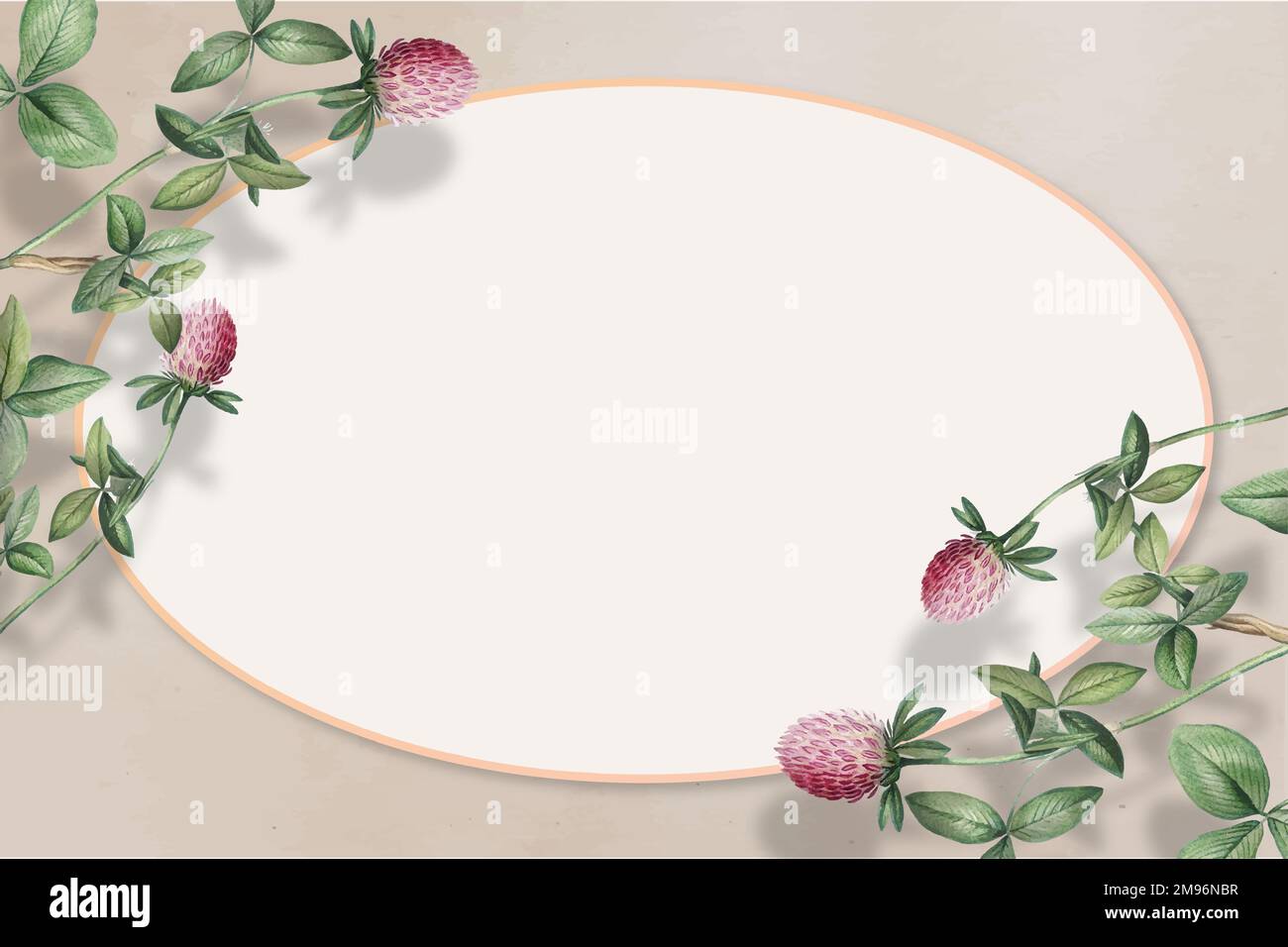 Catsfoot adorned vector frame graphic Stock Vector