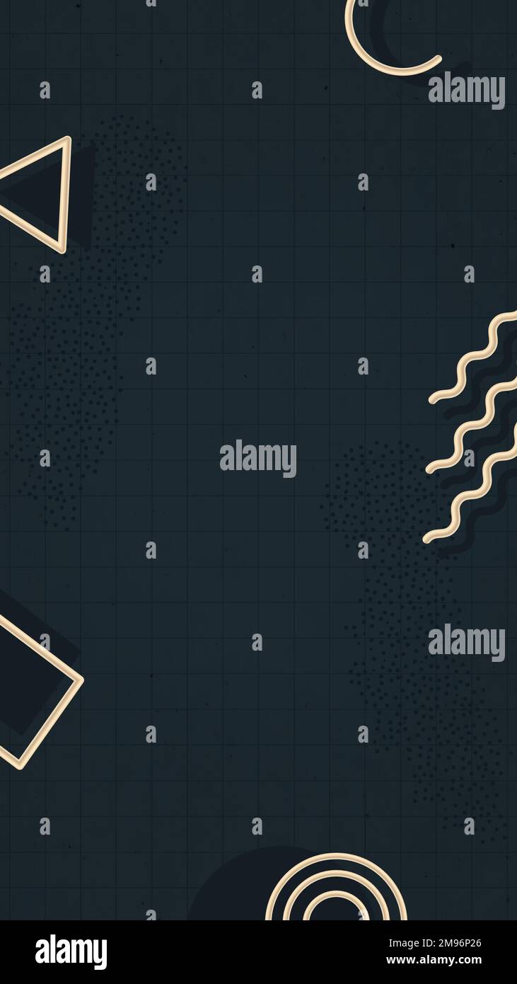 Dark blue Memphis Facebook story background vector Stock Vector Image