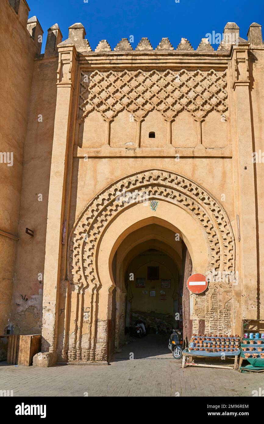 Gate to the medina of Fez, Morocco, Africa Stock Photo