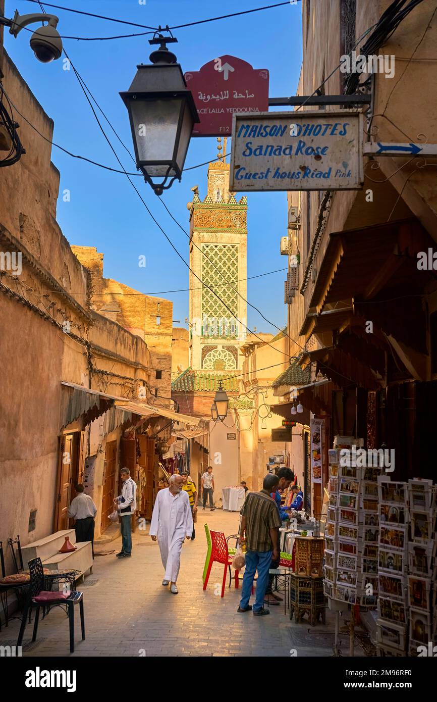 Street of Medina, Fez, Morocco Stock Photo