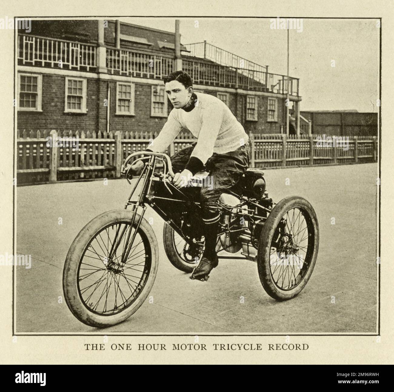 The One Hour Motor Tricycle Record Stock Photo