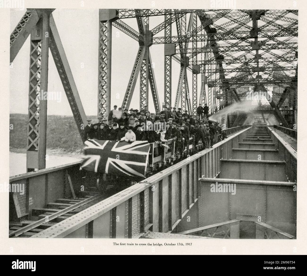 The Quebec Bridge: the first train to cross the bridge, 17 October 1917 ...