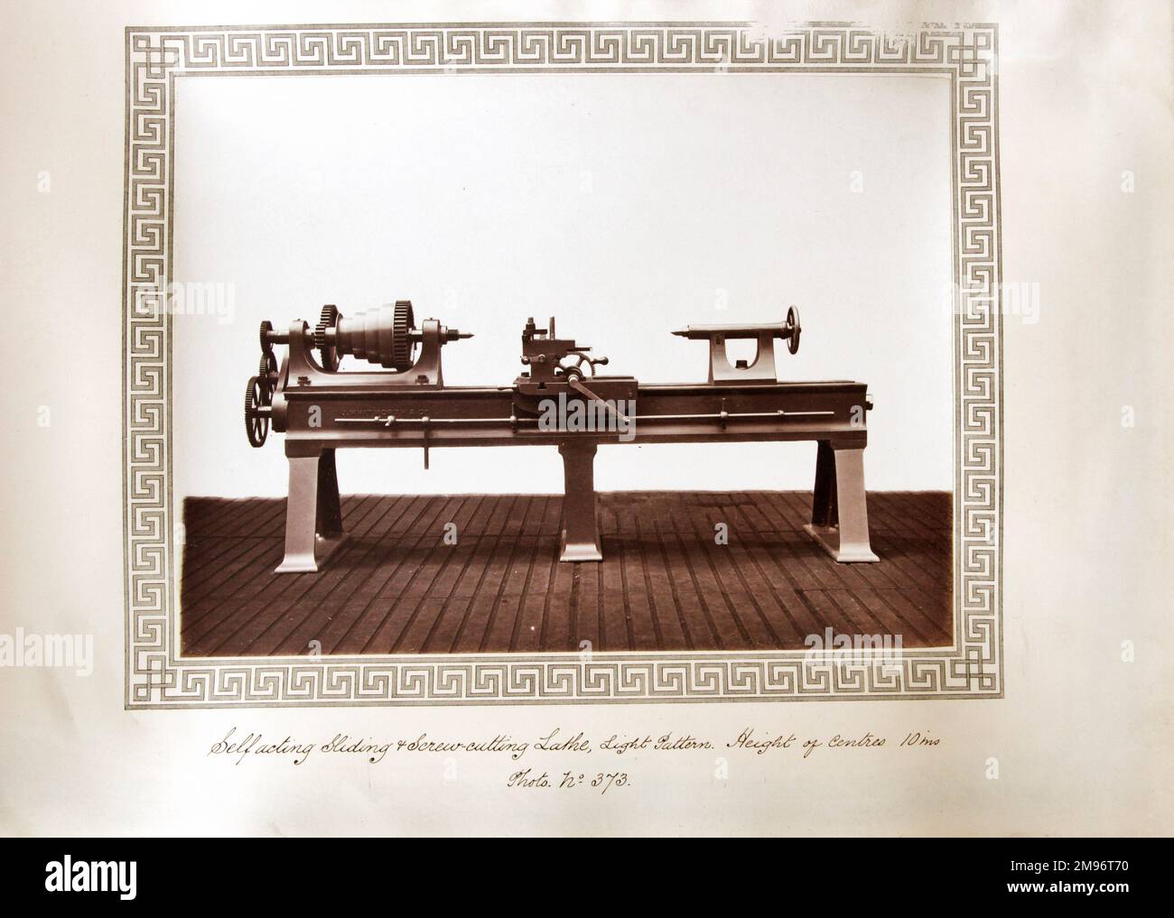 Selfacting sliding and screwcutting lathe, light pattern. Height of
