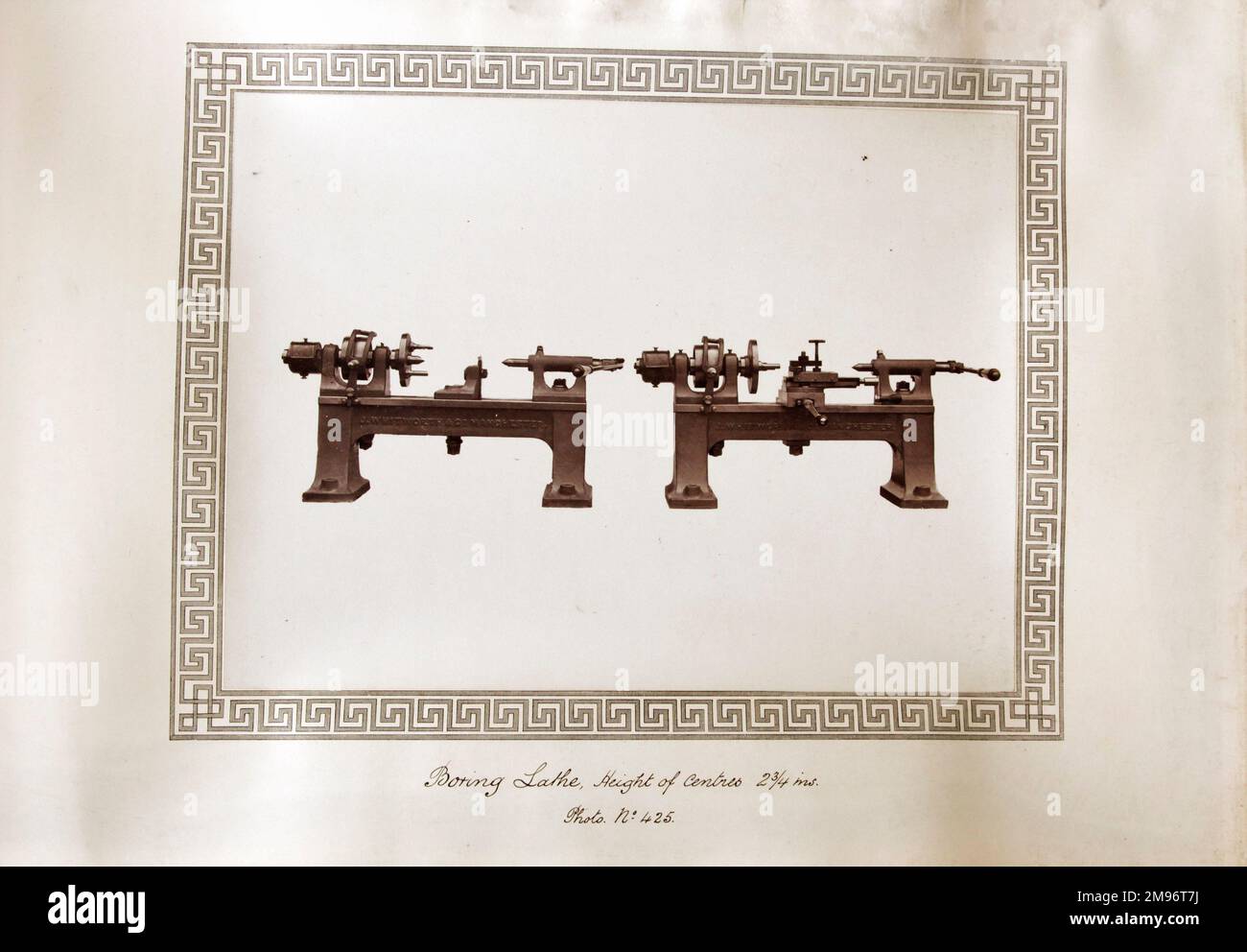 Boring lathe. Height of centres 2.75 inches Stock Photo Alamy