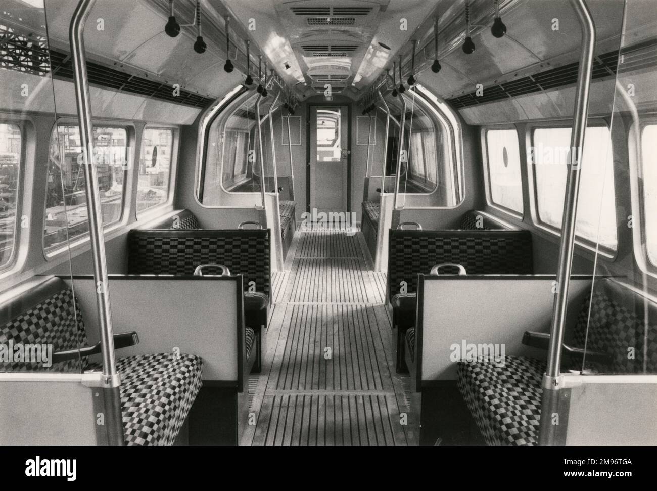 Car interior, London Transport, 1983 Stock Photo
