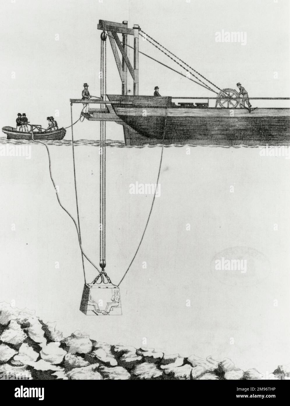 Diving machine, eng., c.1822 (Acc.No.7783) Stock Photo