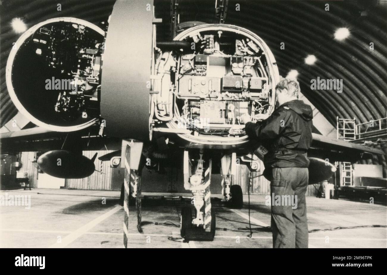 Accessibility of radar on the Tornado and forward equipment bay Stock Photo