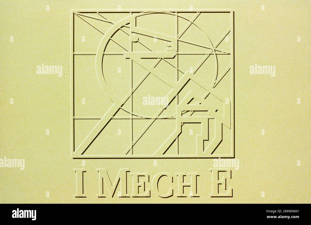 IMechE logo / service mark ?plain embossed Stock Photo