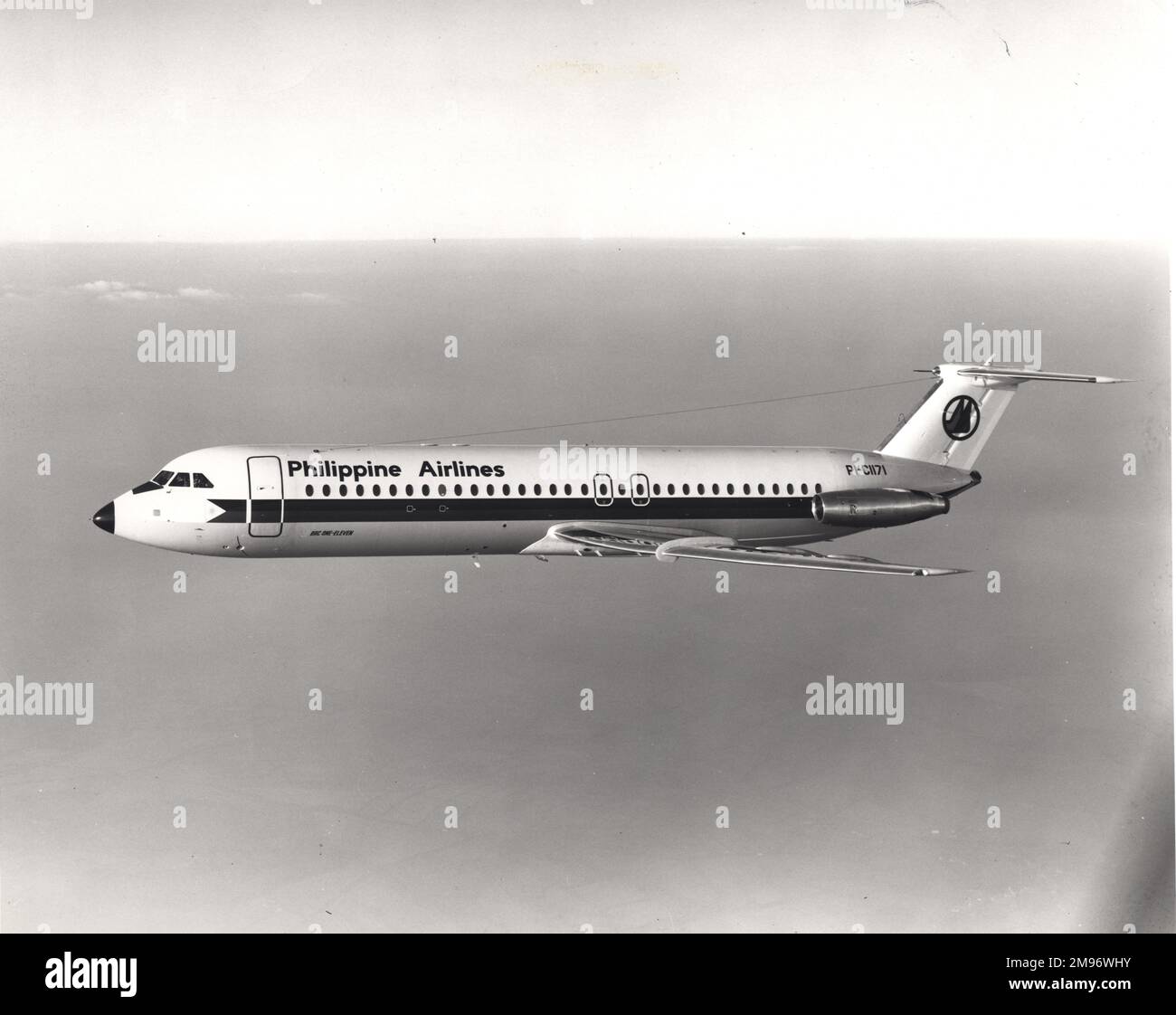 BAC One-Eleven 527FK, PI-C1171, of Philippine Airlines. Stock Photo