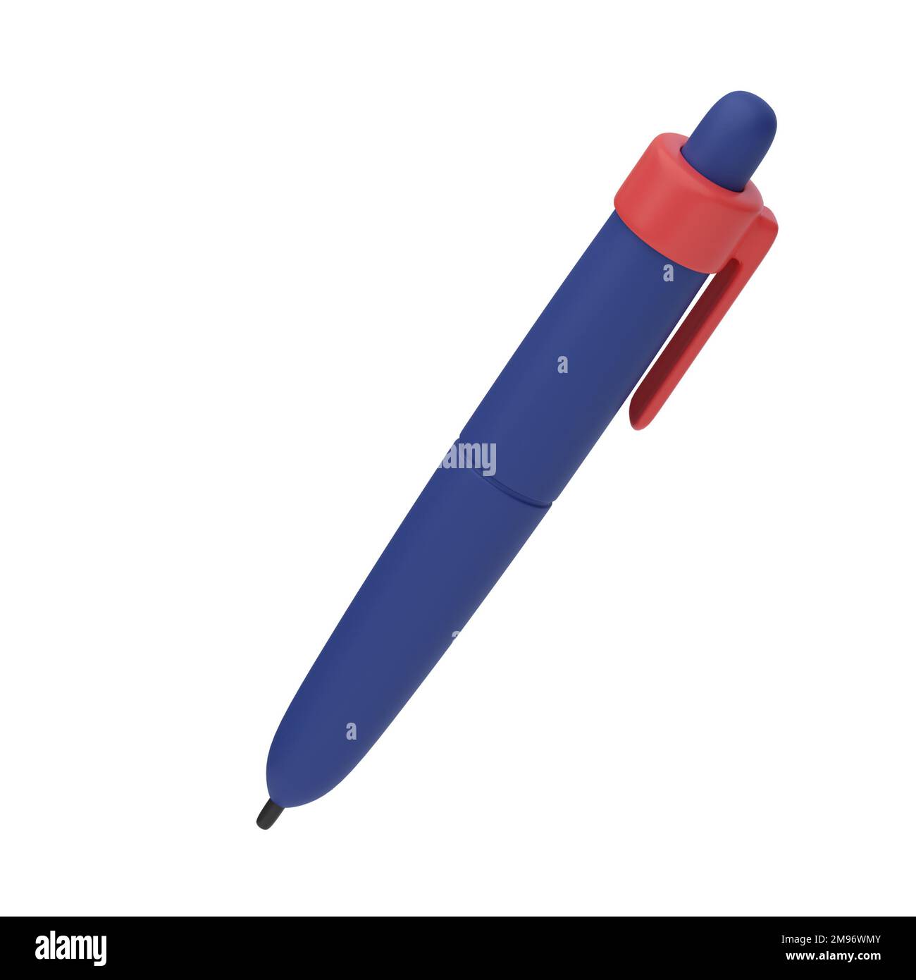 3D render cartoon pen. Office supply, stationary. Plastic Icon for