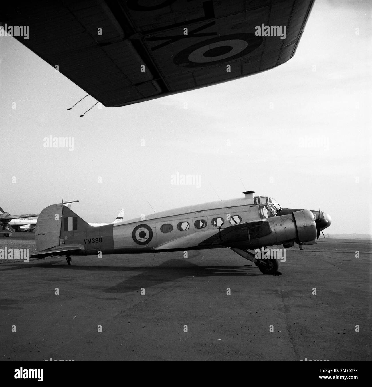 Avro Anson C.19 VM388 was a Royal Air Force communications and Transport aircraft. Here photographed at Biggin Hill in 1961. Stock Photo