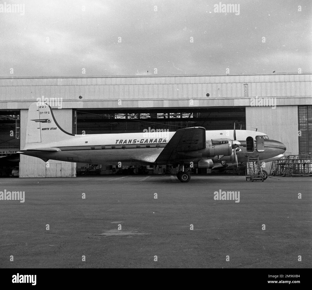 Canadair DC-4M-2 CF-TFN ex Trans Canada Airlines at Panshanger in ...