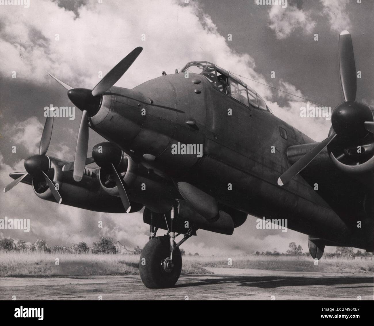 Avro Lancaster modified to test an Armstrong Siddeley Mamba in the nose. Stock Photo