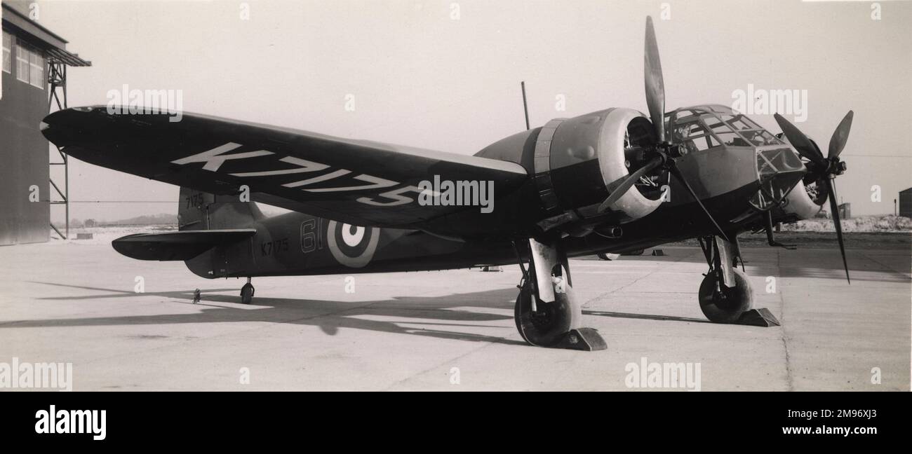 Bristol Blenheim I, K7175, from the first production batch. Stock Photo