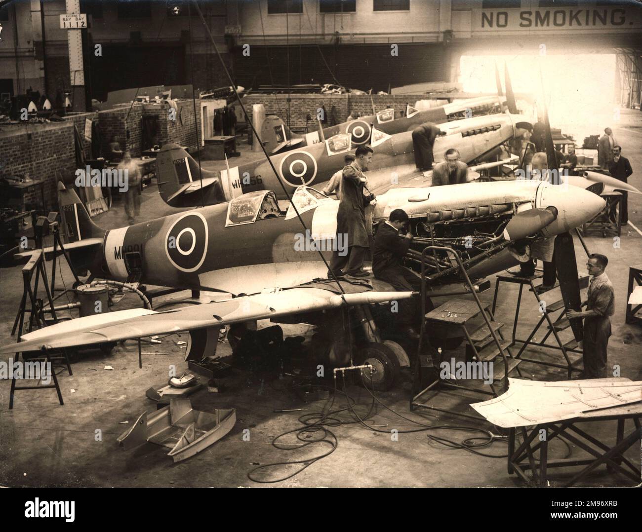 Supermarine Spitfire manufacture, October 1943. Stock Photo