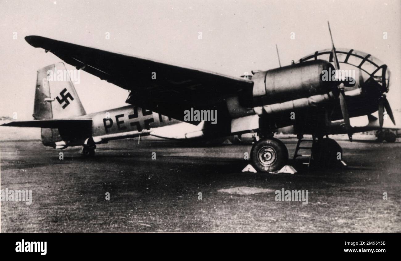 A pre-production Junkers Ju388K-0 high altitude bomber. Stock Photo