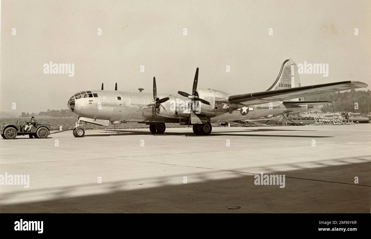Boeing B-29 Superfortress on the ground. Stock Photo