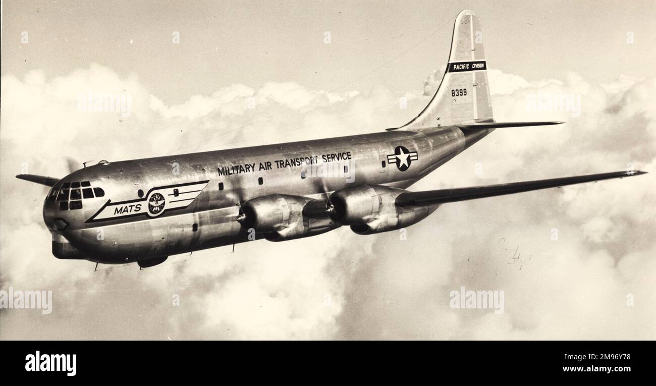 The third Boeing C-97A Stratofreighter, 48-399, in MATS markings. Stock Photo