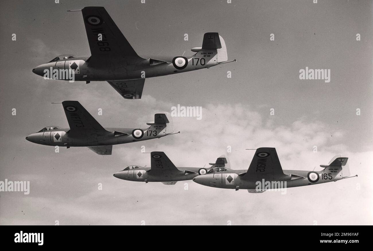 Four Hawker Sea Hawk Is. Stock Photo