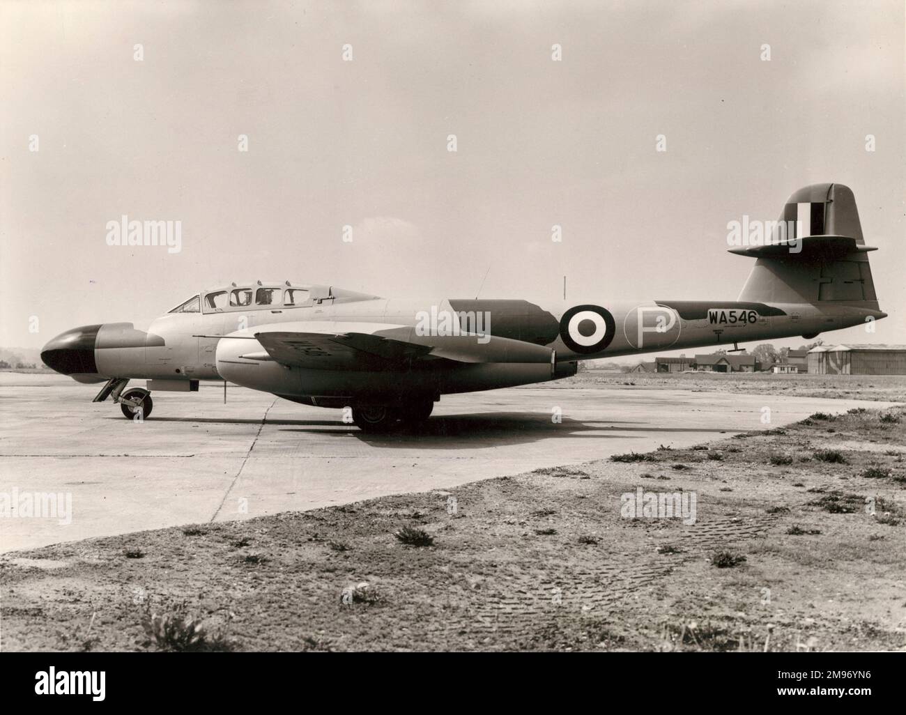 The first true prototype of the Gloster Meteor NF11, WA546. Stock Photo