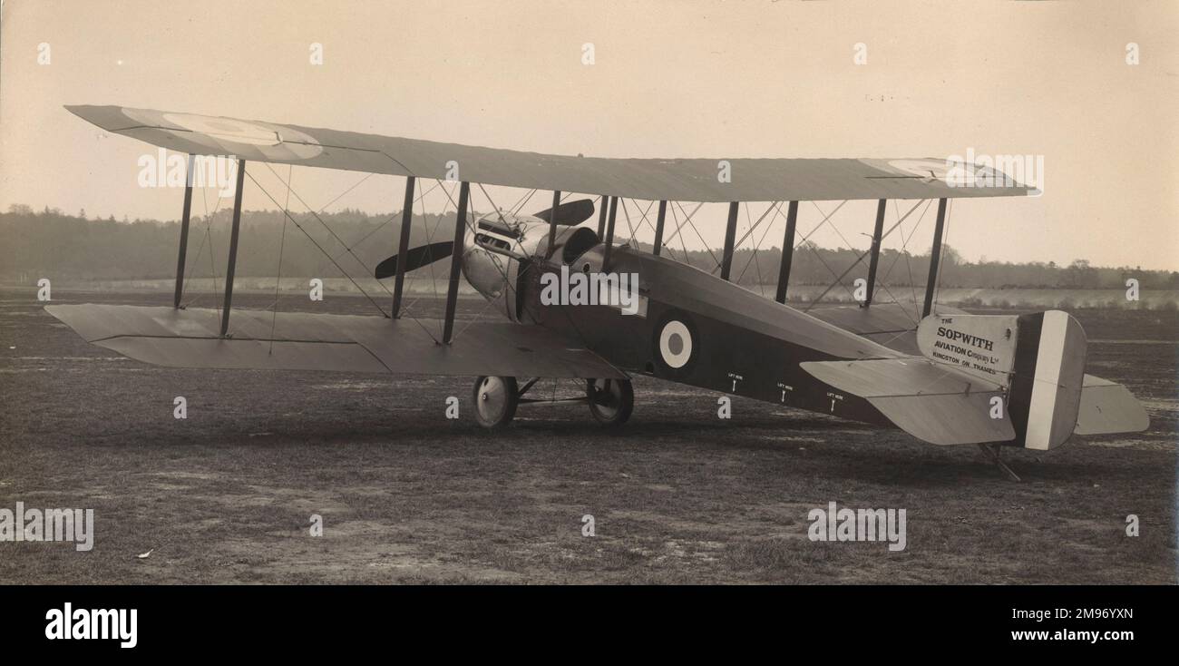 Sopwith B1 Bomber. circa 1917. Stock Photo