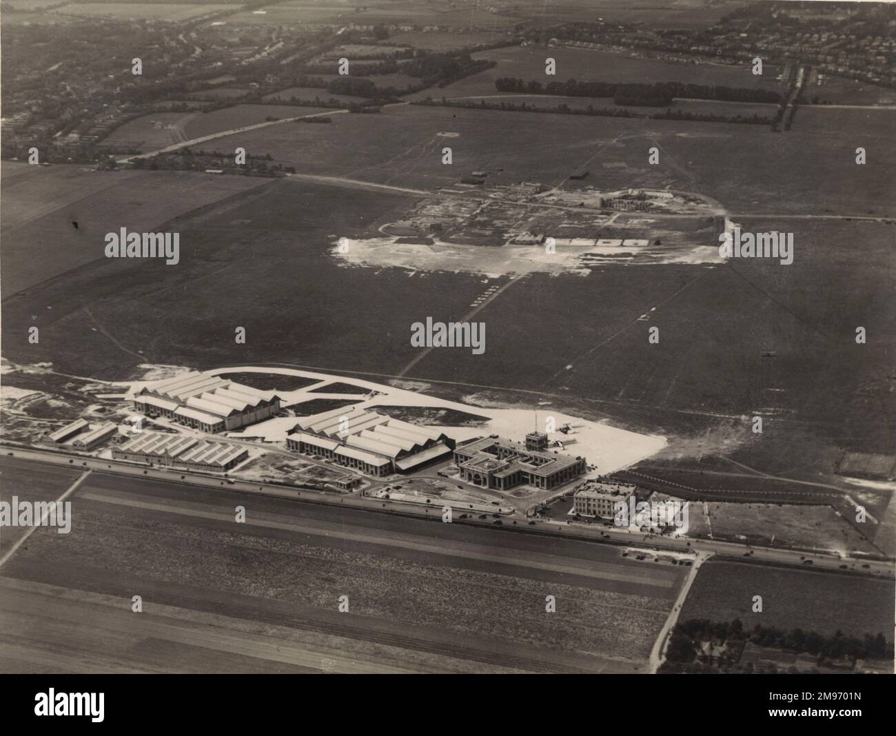 An aerial view of Croydon Airport Stock Photo Alamy