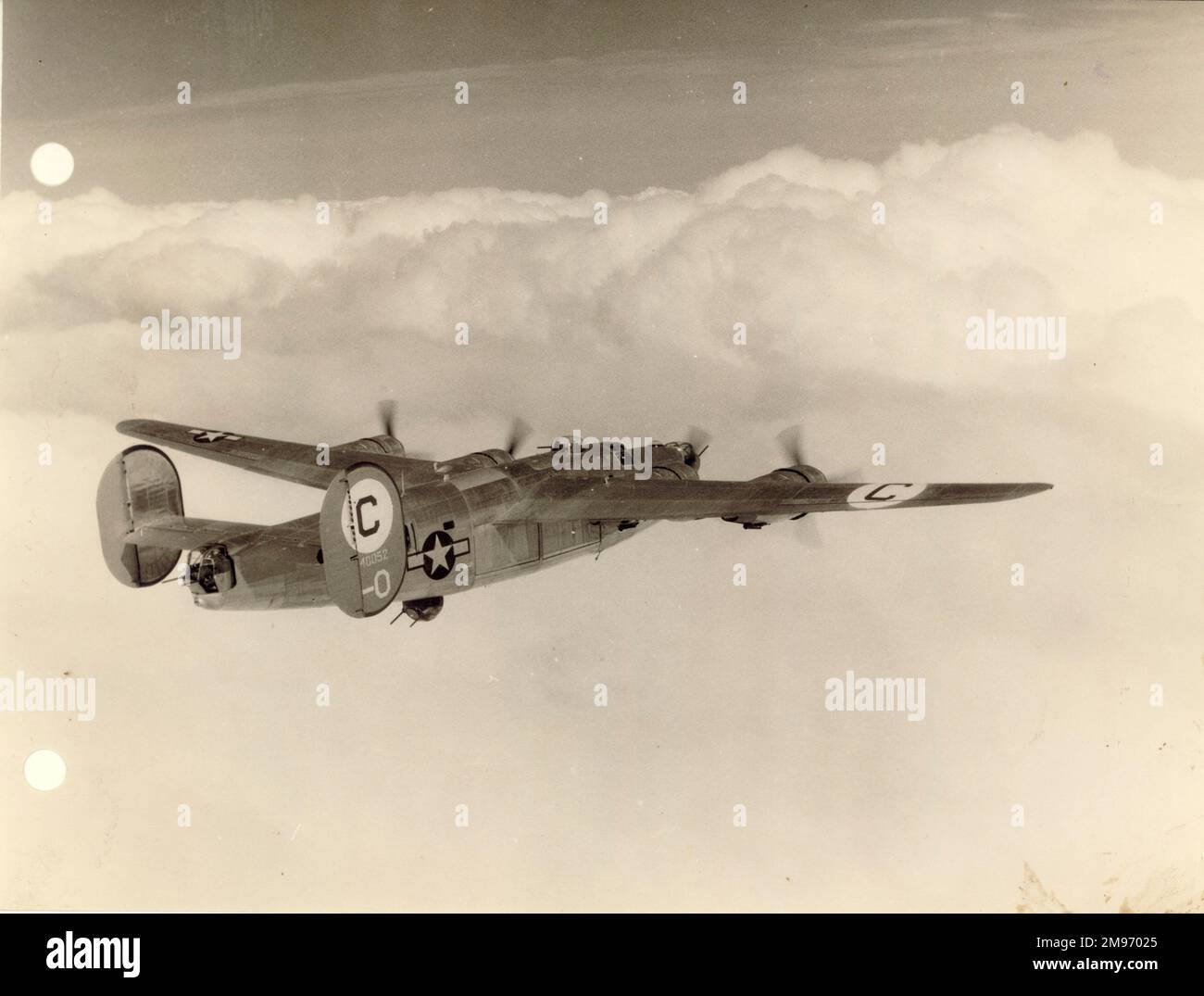Consolidated B-24J-145-CO Liberator in the European theatre, 1944/45. Stock Photo