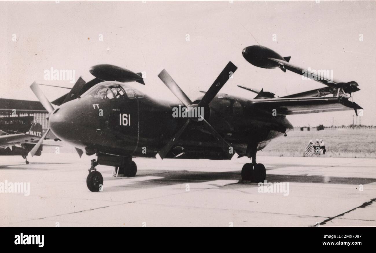 North American AJ 1 Savage carrier borne strike aircraft with wings folded Stock Photo Alamy