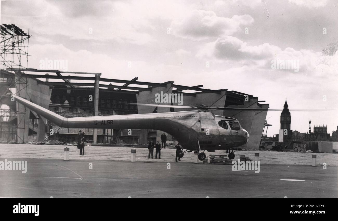 Bristol Sycamore Mk3, GALSR, Sir Gareth, of British European Airways landing on the South Bank