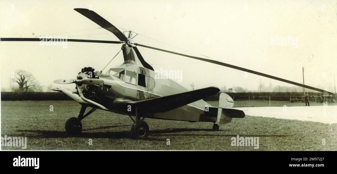 Pitcairn PA-19 four-seat cabin autogiro powered by a 420hp Wright Whirlwind radial. Stock Photo