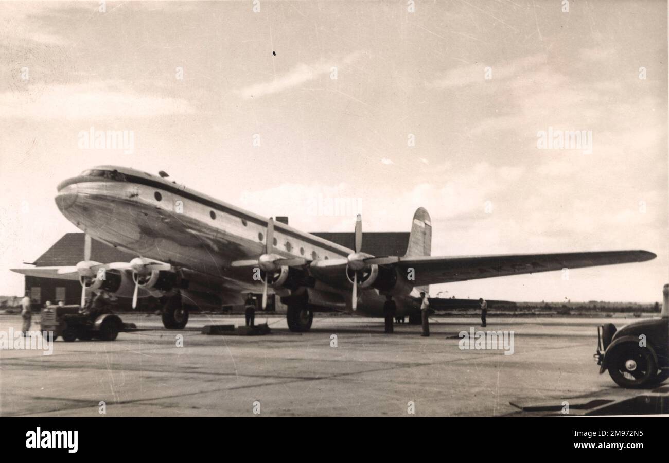 Avro Tudor 5, G-AKCA, of Air Charter. Stock Photo