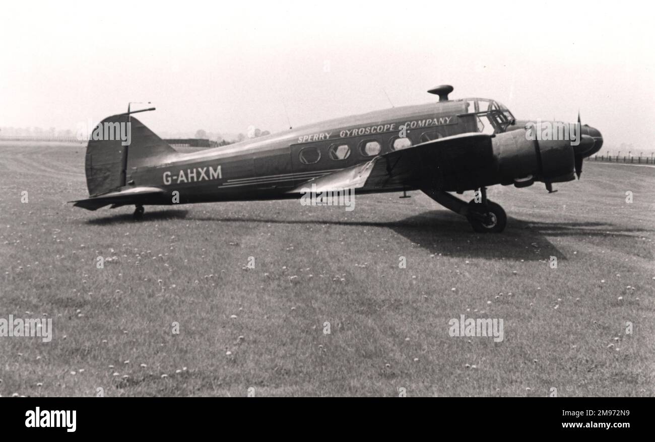 Avro Anson 19, G-AHXM, of the Sperry Gyroscope Company. Stock Photo