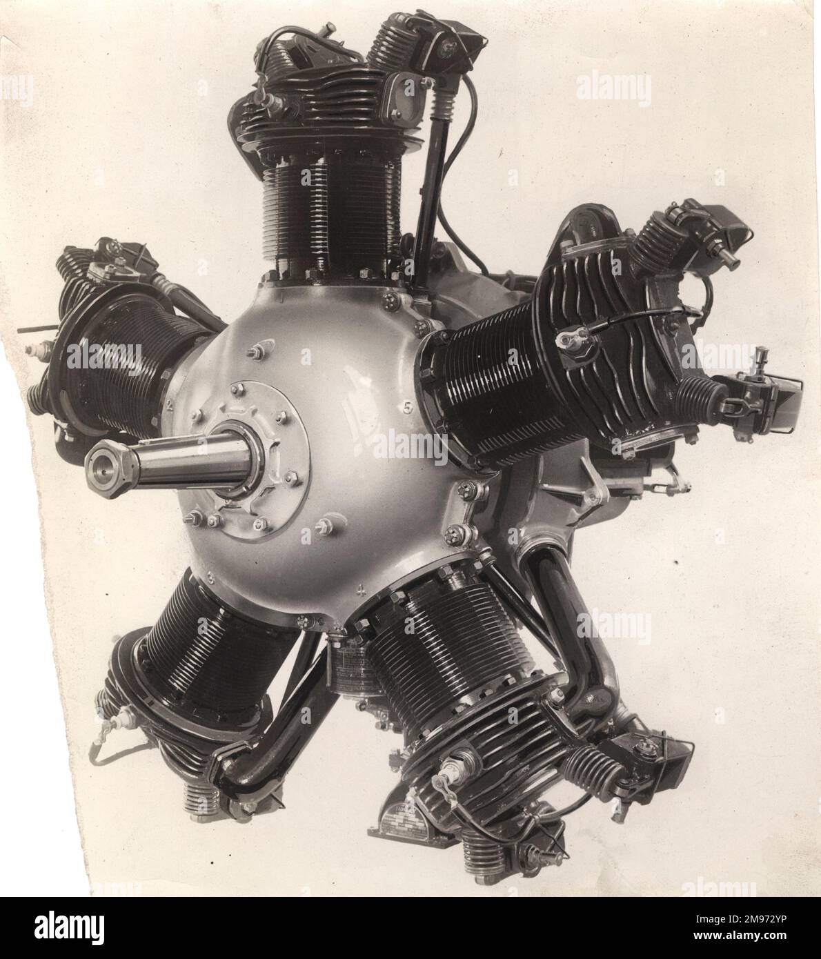 Warner Scarab Junior five-cylinder, 90hp, air-cooled radial. Stock Photo