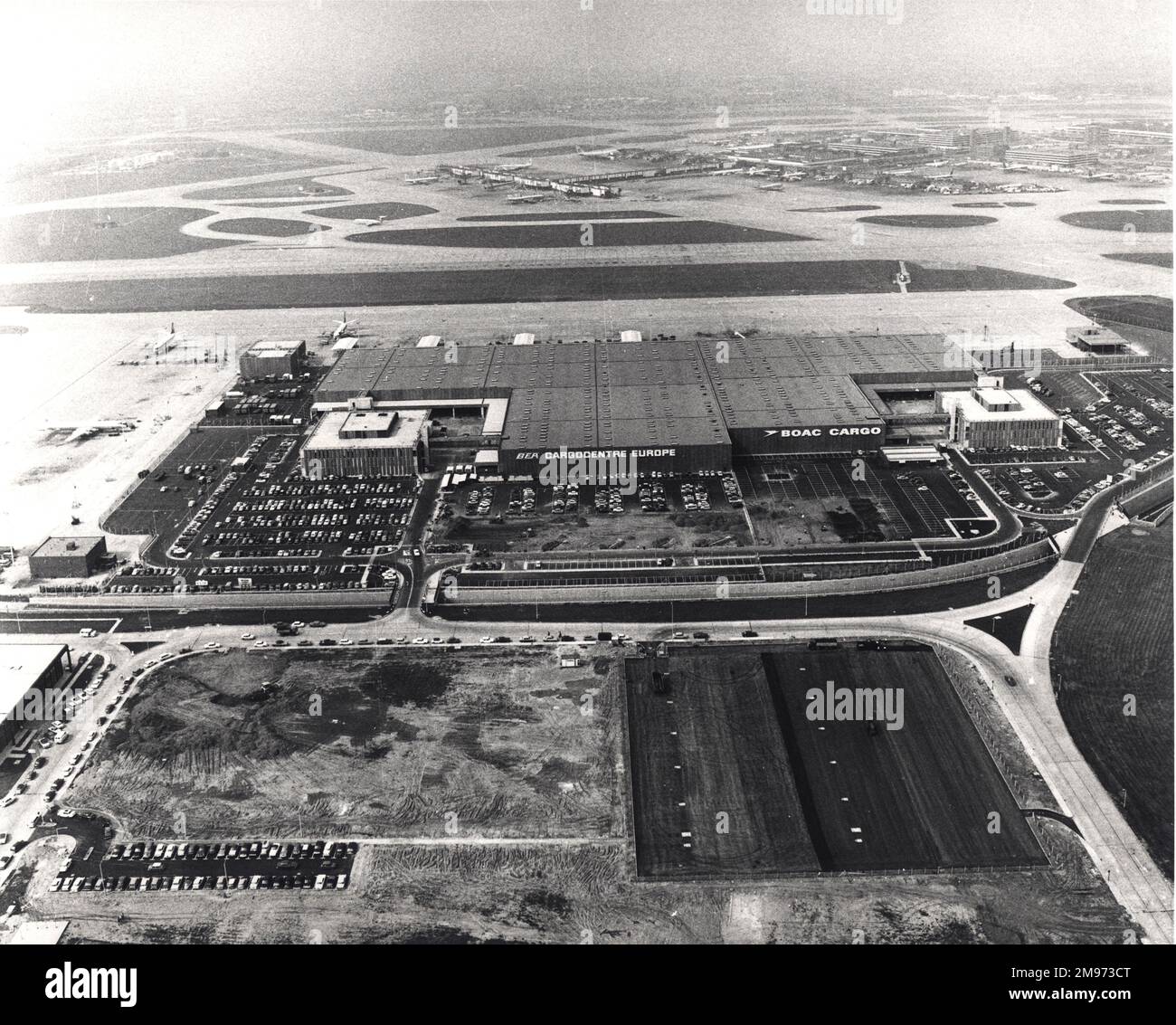 BEA and BOAC cargo buildings at Heathrow Airport Stock Photo Alamy
