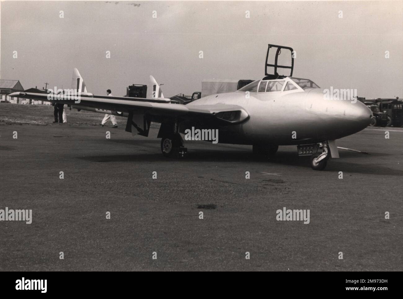 The prototype de Havilland DH115 Vampire Trainer, G-5-7. Stock Photo
