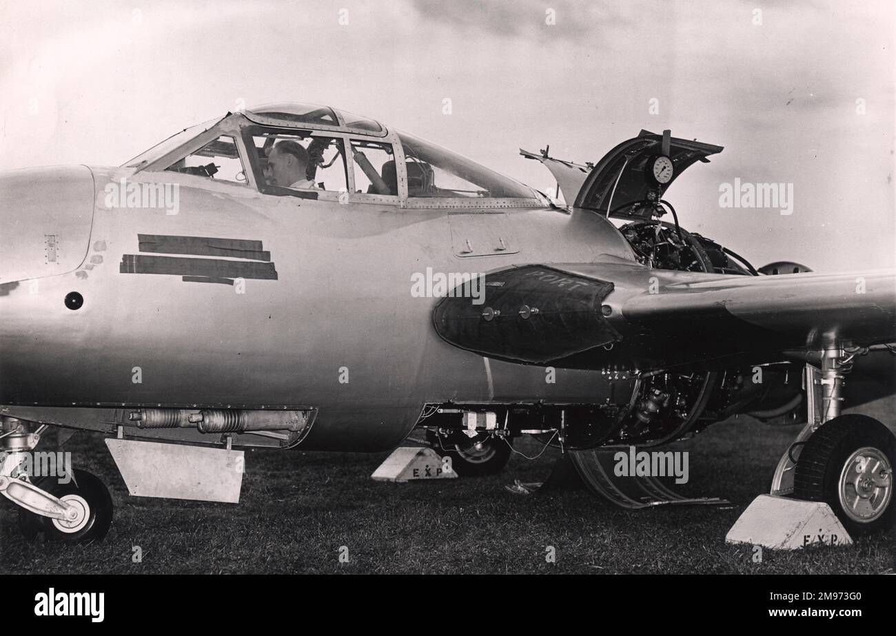 de Havilland Venom with hatches open. Stock Photo
