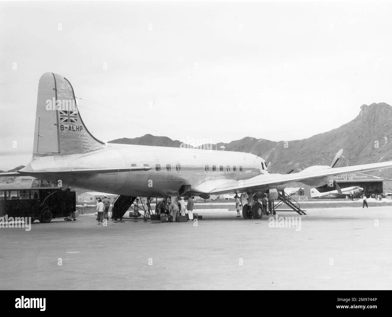 Canadair C-4, G-ALHP, Aethra, of BOAC. Stock Photo