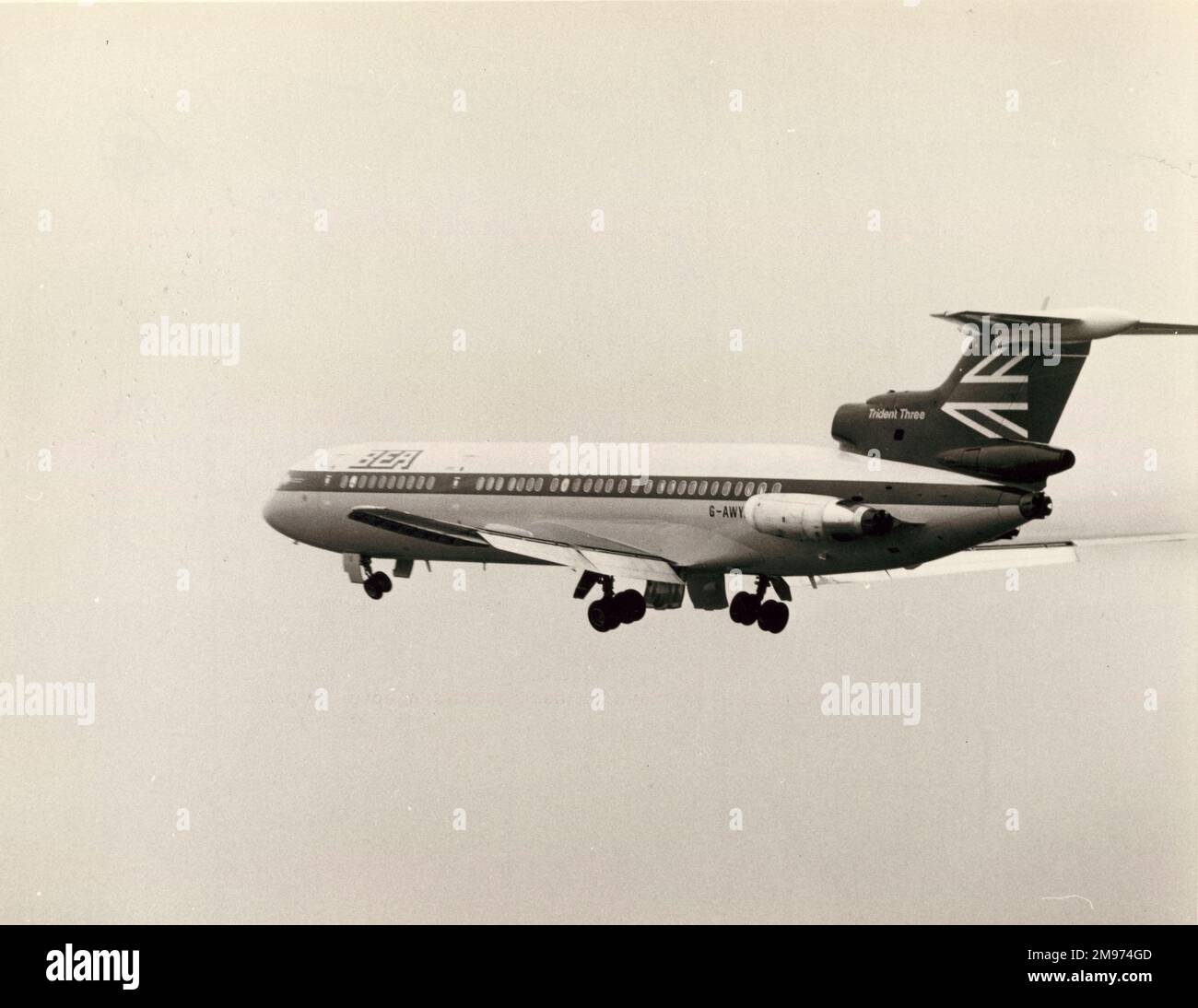Hawker Siddeley HS121 Trident 3B, in BEA markings Stock Photo - Alamy