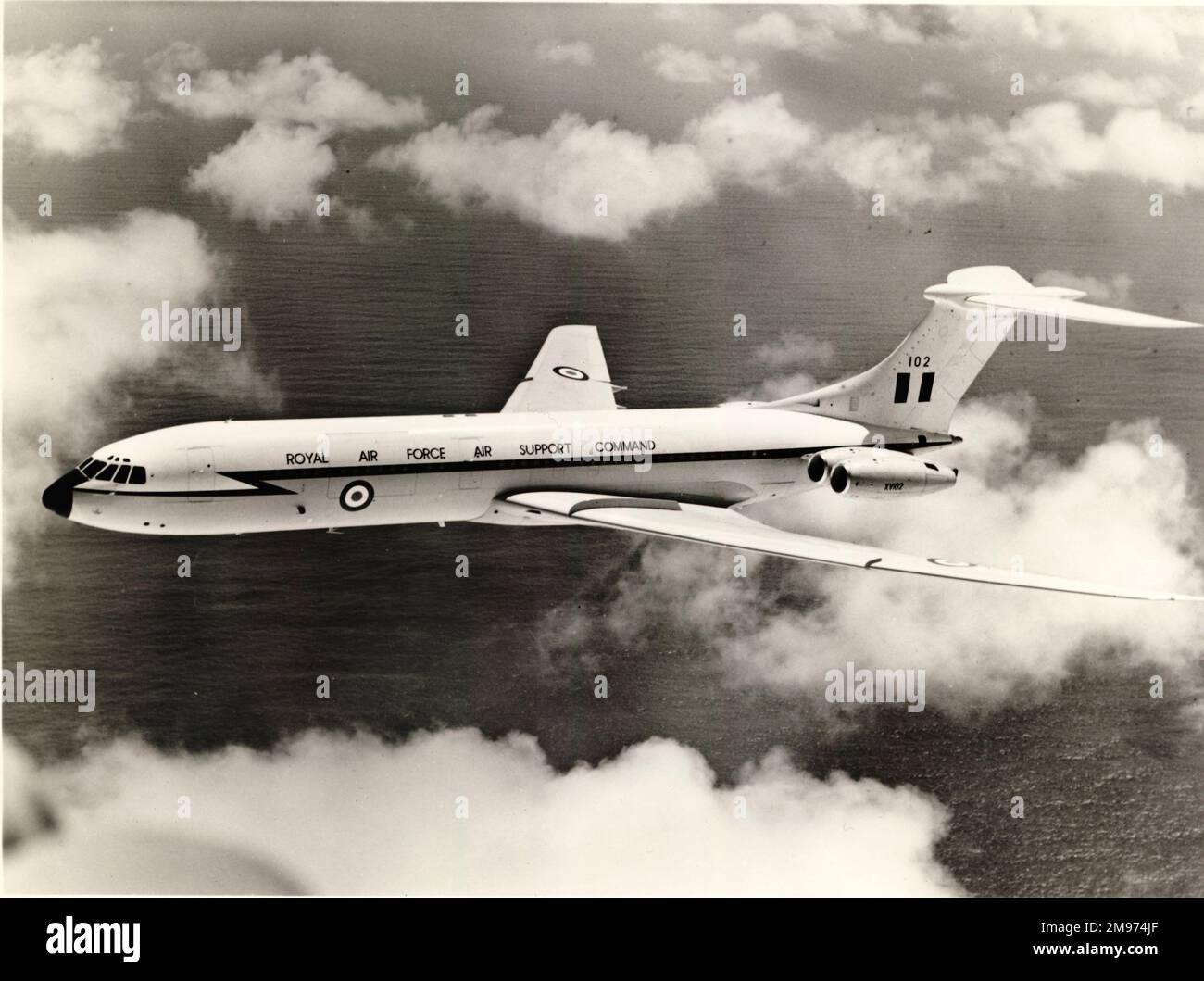 Vickers VC10 C1, XV102, Guy Gibson VC, of RAF Air Support Command. Stock Photo